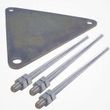 BASE TORRETA 220 MM(ROSCADAS) FIJA A PARED PLACA