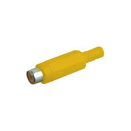 CONECTOR RCA HEMBRA PLASTICO AMARILLO