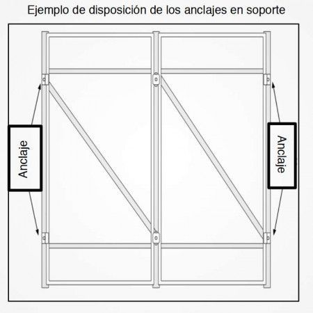 Soporte para panel solar suelo pared 10-80º