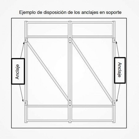 Soporte extensión panel solar suelo pared 10-80º