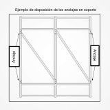 Soporte extensión panel solar suelo pared 10-80º