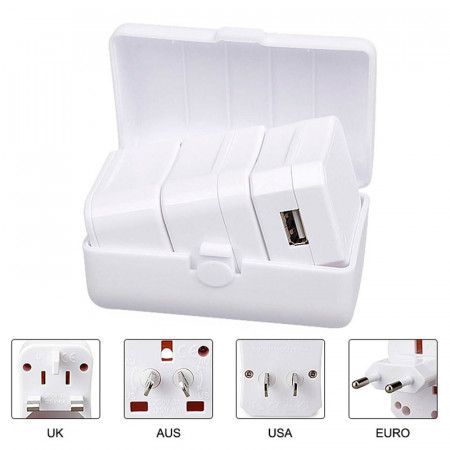 Adaptador de corriente UK-AUS-USA-EURO