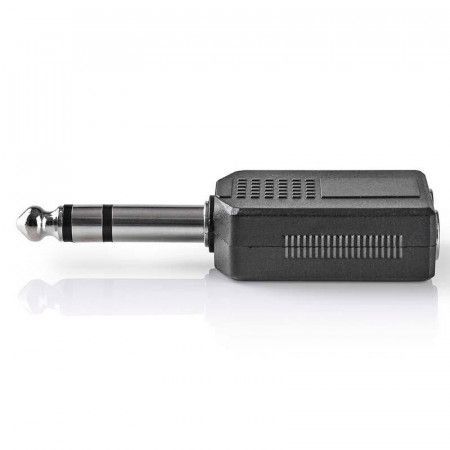 Adaptador Jack doble hembra 6,3mm. a Jack 6,3mm.