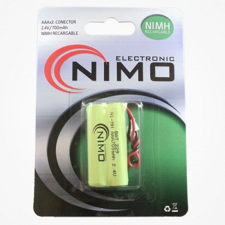 BAT229 Batería recargable Teléfono 2.4V 2AAA
