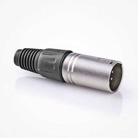 Conector XLR Macho 5 Pines Plata