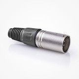 Conector XLR Macho 5 Pines Plata