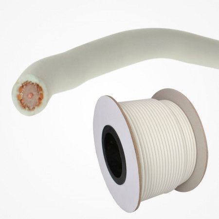 Cable RG59/TV FINO 3,5mm Diámetro. Color blanco.