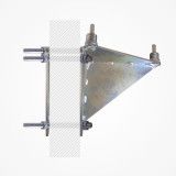 BASE TORRETA 220 MM(ROSCADAS) FIJA A PARED PLACA