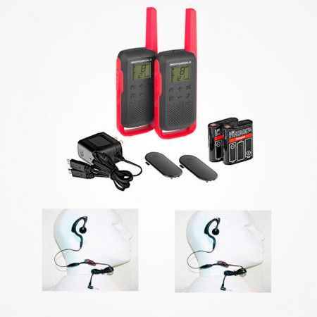 MOTOROLA TLKR T62 con Microauricular ROJO