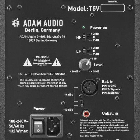 Monitor de estudio ADAM T5V (unidad)