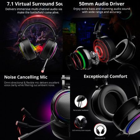 Virtual Surround Sound Tronsmart Glary Gaming Headset Tronsmart