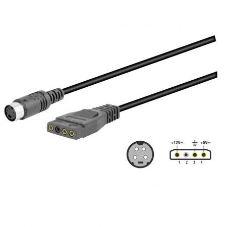 Adaptador Mini Din Hembra 4 PIN a Molex 3 PIN