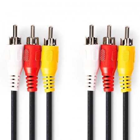 Conexión 3 RCA Macho - 3 RCA Macho 10 metros