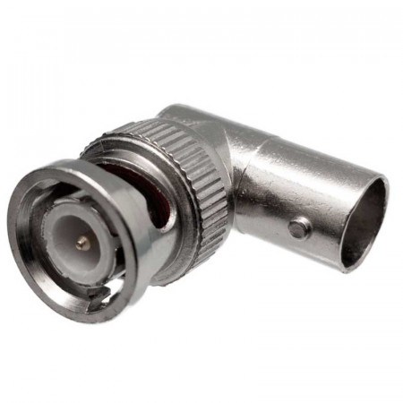 ADAPTADOR BNC MACHO A BNC HEMBRA - ACODADO