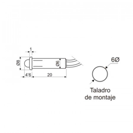ELECTRO DH PILOTO LED MARILLO 12V