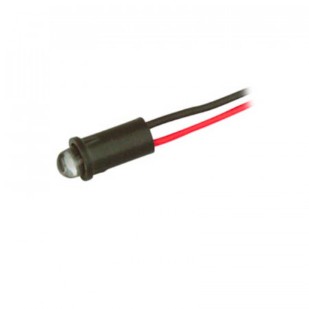 LED 5 mm. VERDE 12 v. INTERMITENTE CABLE Y SOPORTE