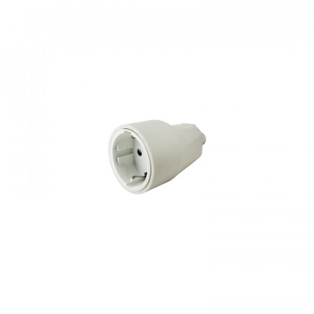 Clavija Schuko Hembra de color blanca