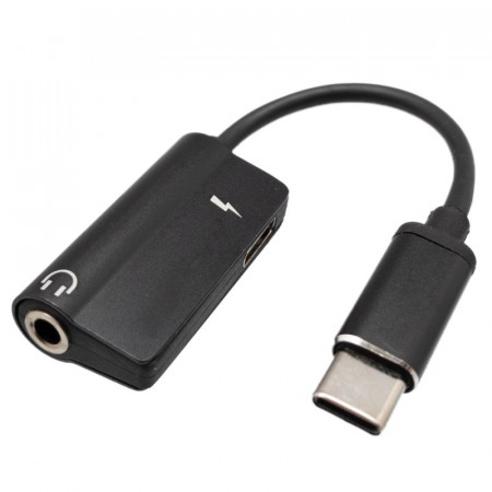 Adaptador USB C - USB C con audio y carga