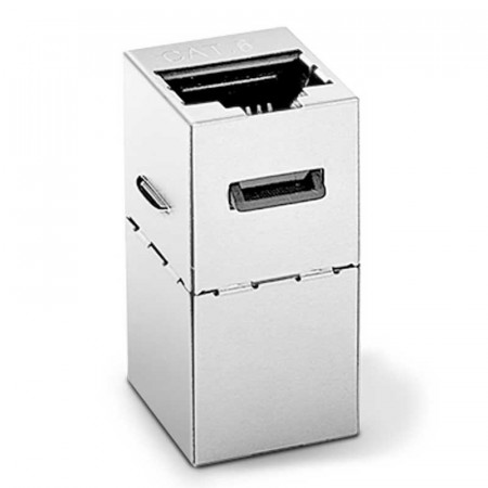 Adaptador RJ-45 hembra a RJ-45 hembra CAT6 metal