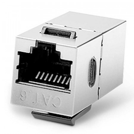 Adaptador RJ-45 hembra a RJ-45 hembra CAT6 metal