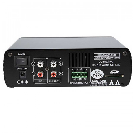 AMPLIFICADOR DIGITAL 2X30W DSPPA MINI60 - USB/BLUE