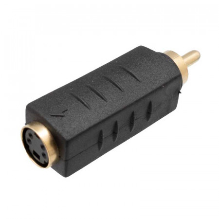 Adaptador súper VHS 4 pines hembra a RCA macho.