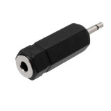 Jack hembra 3,5mm. - Jack macho 2,5mm.