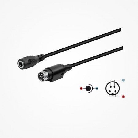 Adaptador Jack 5,5x2,1mm. a Mini Din 4 pin