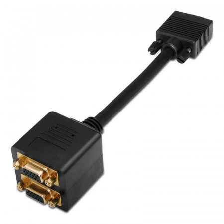 ADAPTADOR VGA MACHO A 2 VGA HEMBRA 15 PIN 0,20m