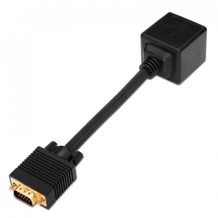 ADAPTADOR VGA MACHO A 2 VGA HEMBRA 15 PIN 0,20m