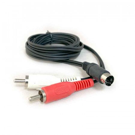 Conexión SUPER VHS 4P macho a 2 RCA macho 2Mts.