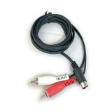 Conexión SUPER VHS 4P macho a 2 RCA macho 2Mts.