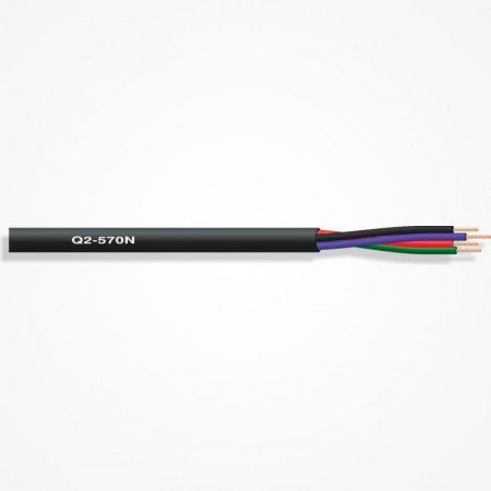 CABLE PARA TIRAS LED RGB 4x0.20mm2 NEGRO REDONDO