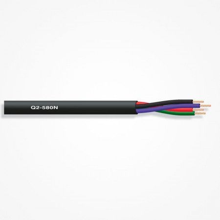 CABLE PARA TIRAS LED RGB 4x0.50mm2 NEGRO REDONDO