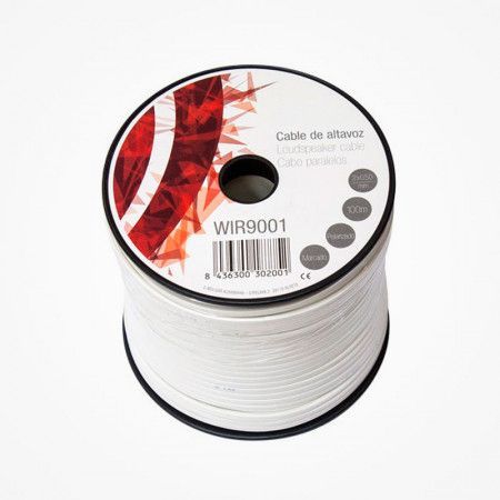 Cable paralelo de altavoz blanco Polarizado