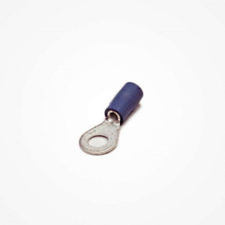 Terminal redondo aislado de presión 5,3mm. azul
