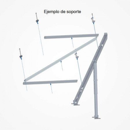 Soporte extensión panel solar suelo pared 10-80º