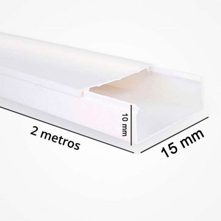 Canaleta para cables de electricidad 15 x 10mm.