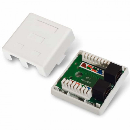 Toma UTP CAT6 RJ45 2 conectores