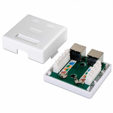 Toma FTP CAT6 RJ45 2 conectores