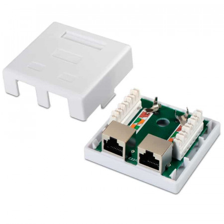 Toma FTP CAT6 RJ45 2 conectores