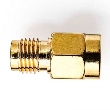 Adaptador SMA-RP Hembra a SMA Macho, Dorado