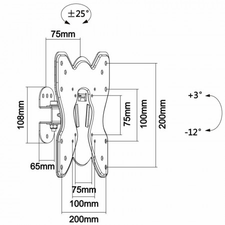 Soporte TV pared 23" a 42" AISENS WT42TS-005