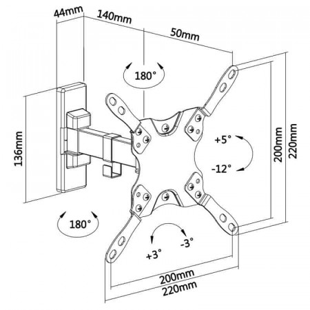 Soporte TV pared 13" a 42" AISENS WT42TSLE-009