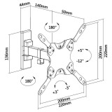 Soporte TV pared 13" a 42" AISENS WT42TSLE-009