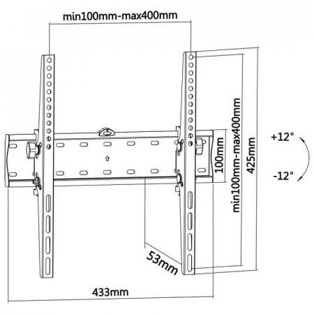 Soporte TV pared 32" a 55" AISENS WT55T-015