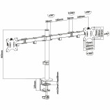 Soporte 2 TV mesa 13" A 32" AISENS DT32TSR-041