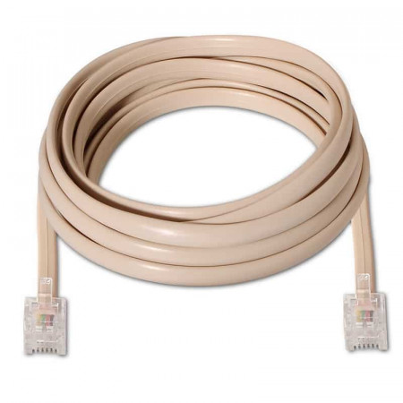 Conexión RJ11 6P4C Macho-Macho Beige, 3 metros