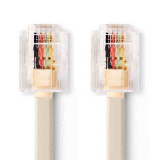 Cable RJ11 Macho a RJ11 Macho 5 metros Marfil