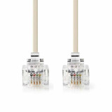 Cable RJ11 Macho a RJ11 Macho 5 metros Marfil